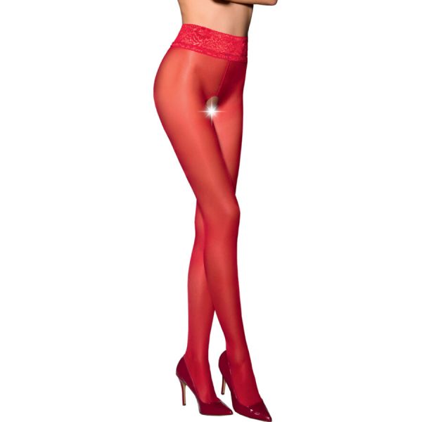 PASSION - TIOPEN 008 RED TIGHTS 3/4 30 DEN 2